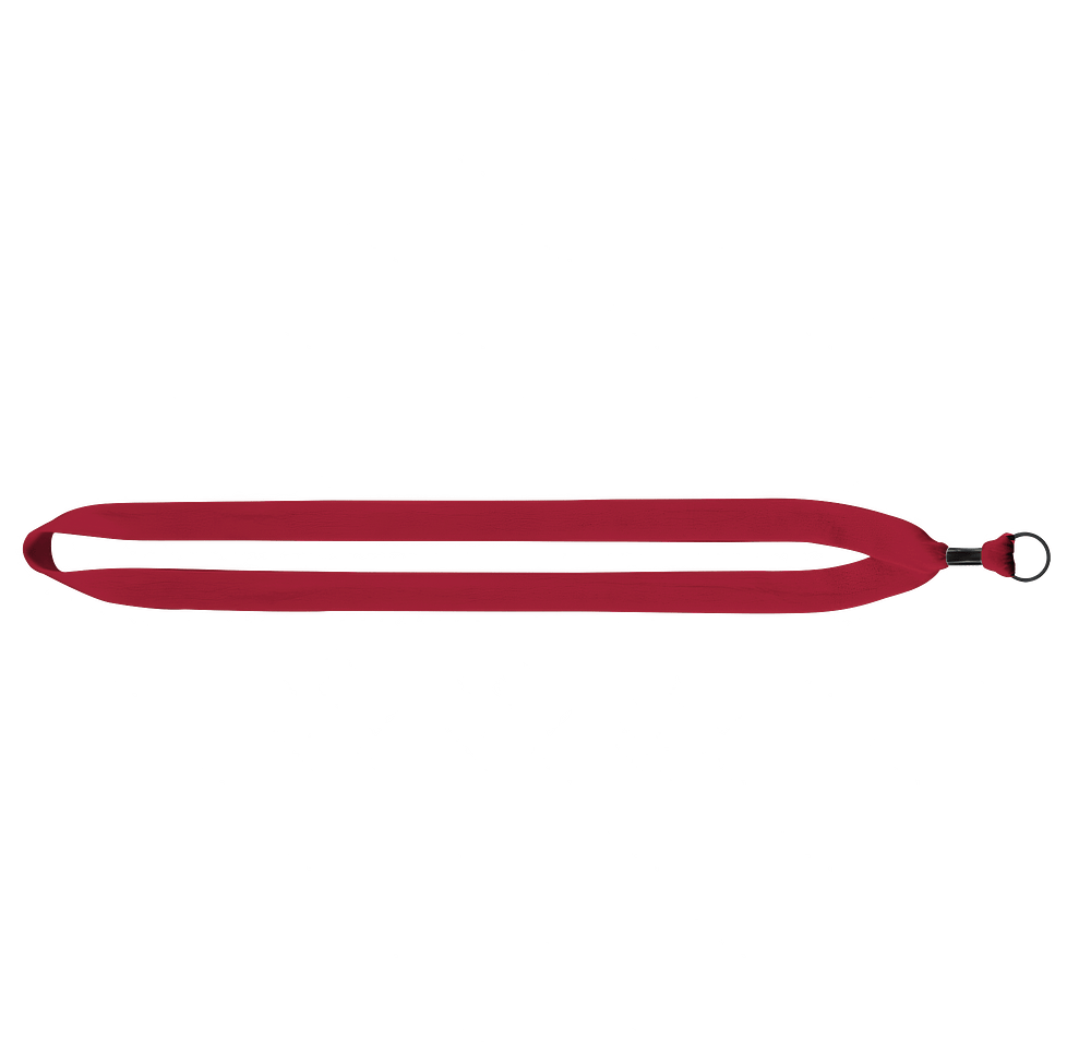 3/4" Cotton Lanyard with Metal Crimp and Split-Ring-default