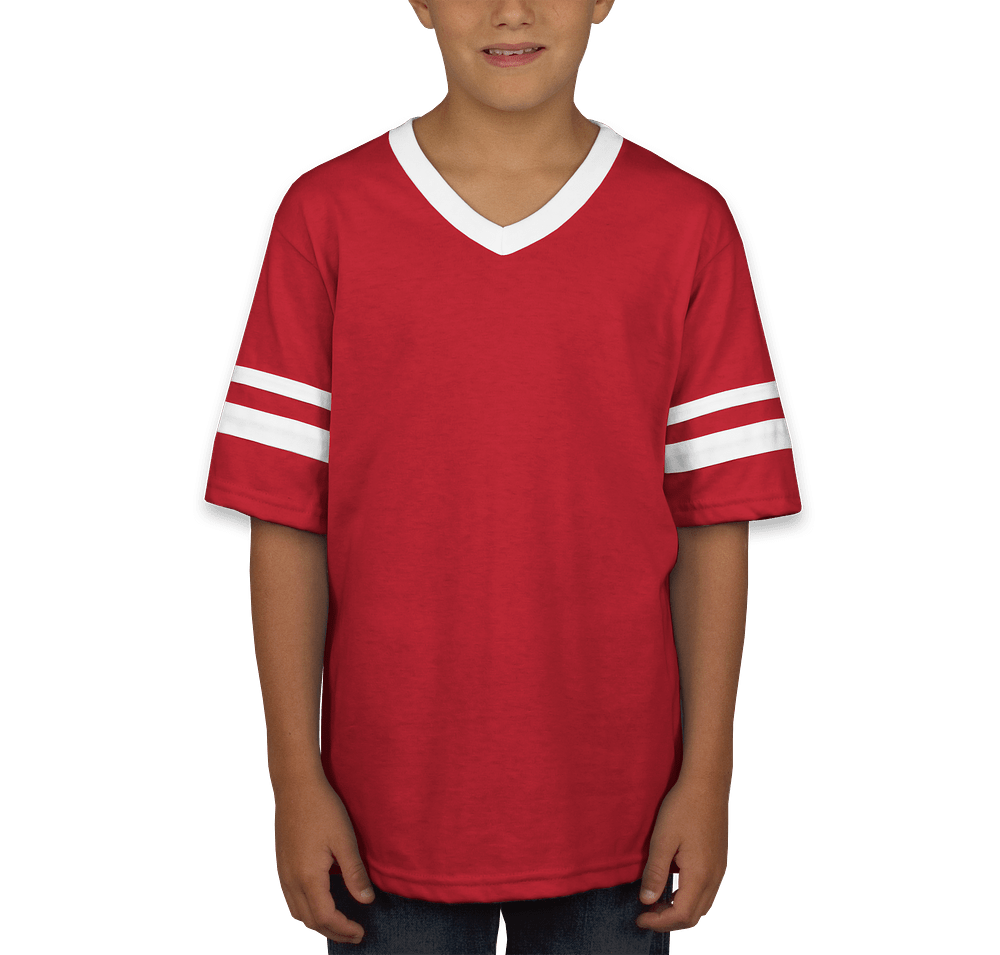 Augusta Youth Double Sleeve Stripe Jersey T-shirt-default