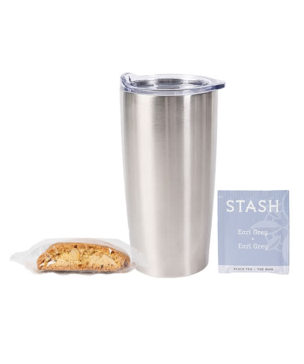 20 oz. Tumbler with Stash Tea and Biscotti Gift Set