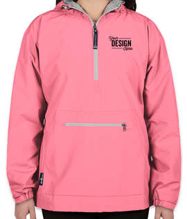 Charles River Women's Classic Hooded Anorak - Color: Neon Pink