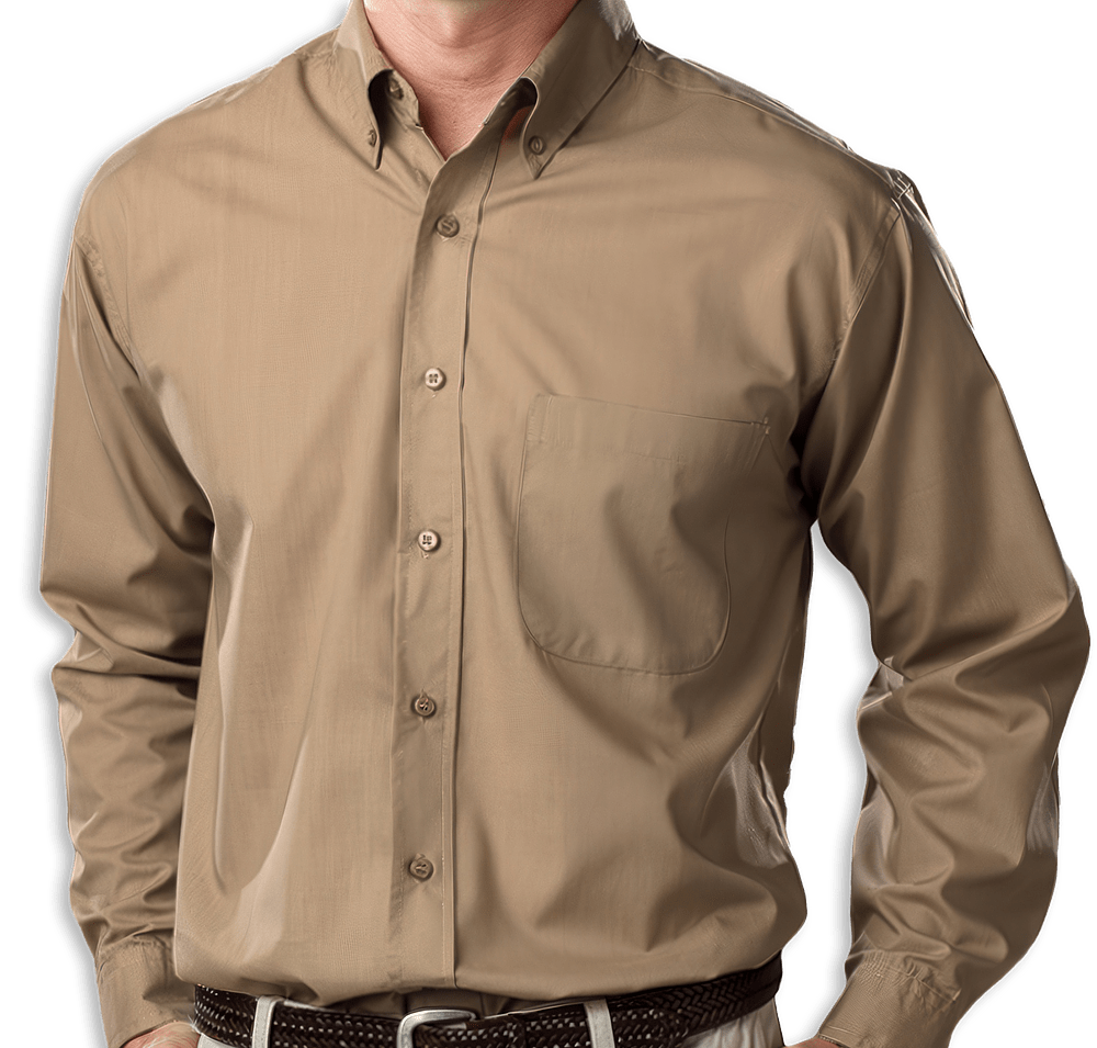 Blue Generation Value Long Sleeve Poplin Dress Shirt - Embroidered -default
