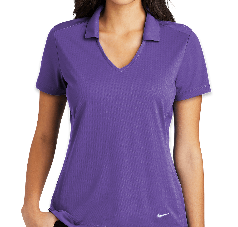 Nike Women's Dri-FIT Vertical Mesh Performance Polo - Printed-default