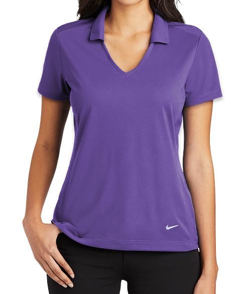 Nike Women's Dri-FIT Vertical Mesh Performance Polo - Printed in Court Purple