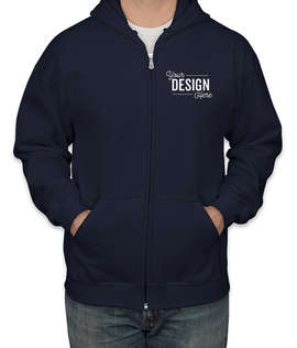 Canada - Gildan Midweight Zip Hoodie - Color: Navy