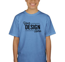 Canada - Gildan Youth 100% Cotton T-shirt - Color: Carolina Blue