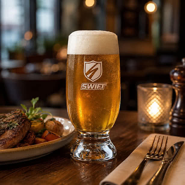 Laser Etched 12 oz. Marland Beer Glass