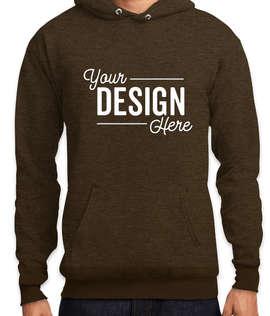 Port & Company Core Pullover Hoodie - Color: Heathered Dark Brown Chocolate