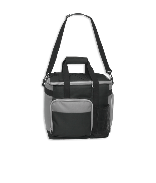 Colorblock 24 Can Lunch Cooler in Black with Gray