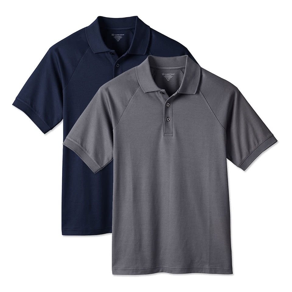 Harriton Charge Snag and Soil Protect Performance Polo