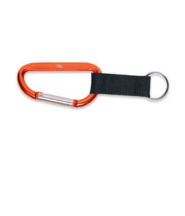 Laser Engraved Large Carabiner Keychain - Color: Orange