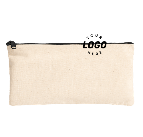 Custom Large Natural Canvas Pouch with Colored Zipper Design Pouches Online at CustomInk