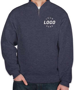Jerzees Nublend Quarter Zip Sweatshirt - Color: Vintage Heather Navy