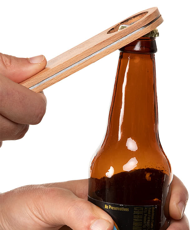 Large Wood Bottle Opener