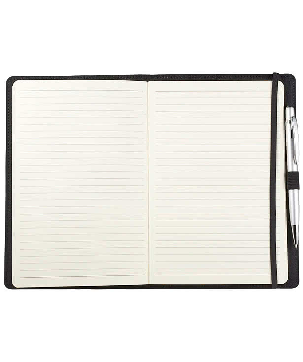 Debossed Walton Wireless Charging Hard Cover Notebook