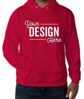 Hanes EcoSmart 50/50 Pullover Hoodie - Color: Athletic Crimson