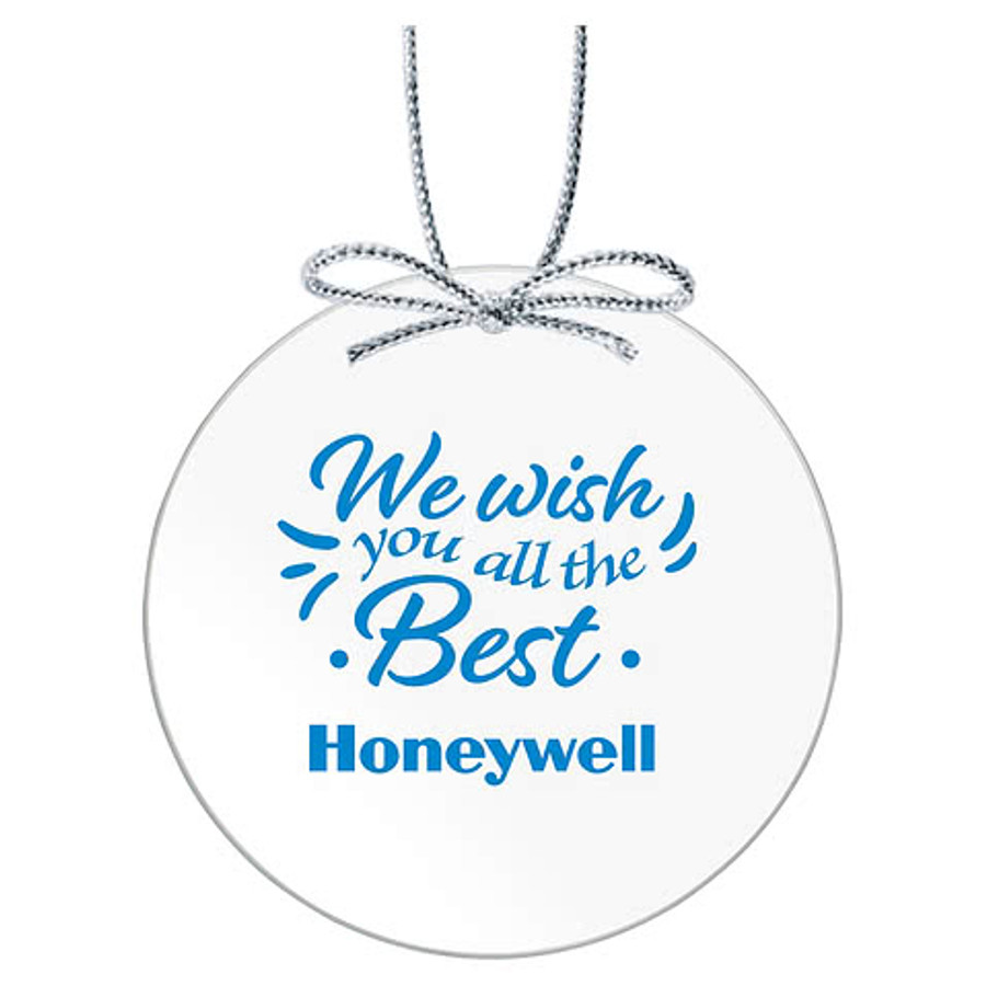 Crystal Circle Ornament in Clear
