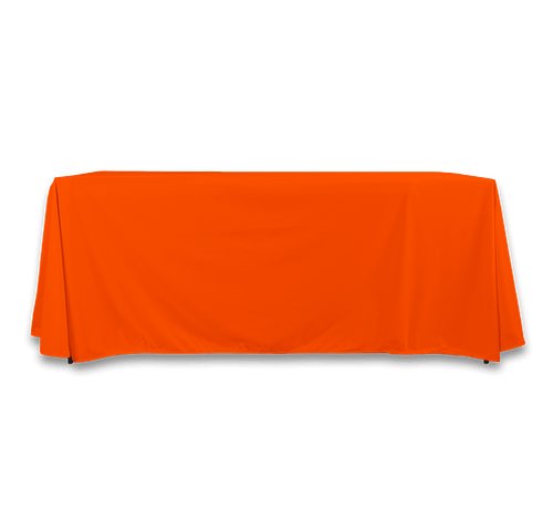 Full Color 6' Premium Throw Tablecloth in Orange