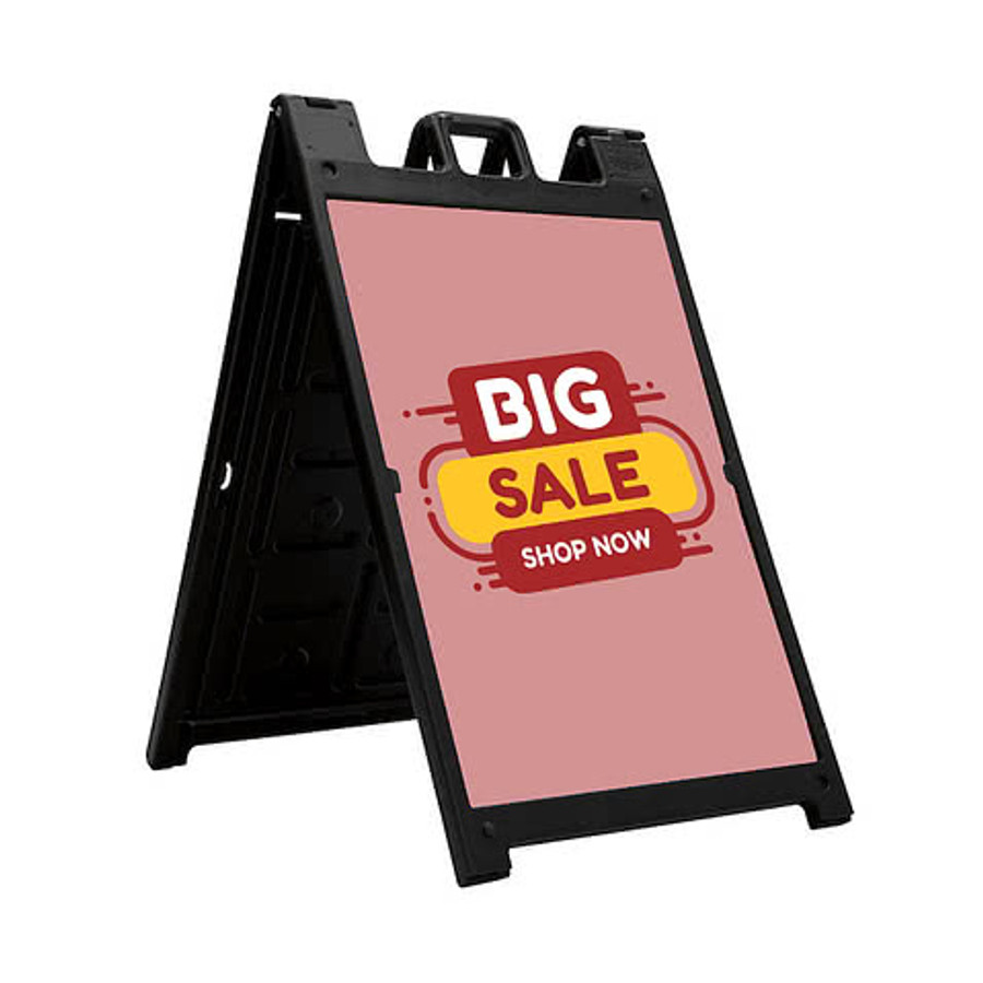 Full Color Signicade Deluxe A-Frame Kit in Maroon / Black
