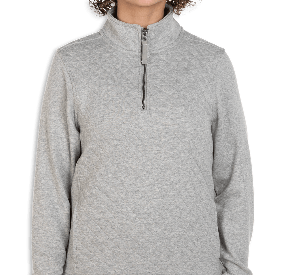 Charles River Women's Franconia Quilted Quarter Zip Sweatshirt-default