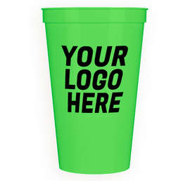 22 oz. Plastic Stadium Cup - Color: Neon Lime