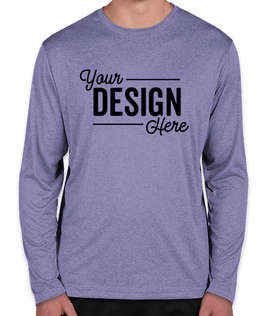 Sport-Tek Heather Contender Long Sleeve Performance Shirt - Color: True Royal Heather