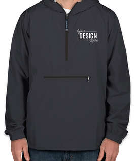 Charles River Pack-N-Go Hooded Packable Anorak - Screen Printed - Color: Navy