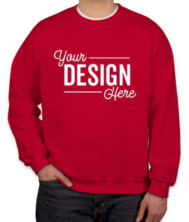 Gildan Midweight 50/50 Crewneck Sweatshirt - Color: Cherry Red
