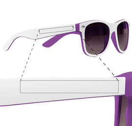 Two-Tone Malibu Sunglasses - Color: Purple / White