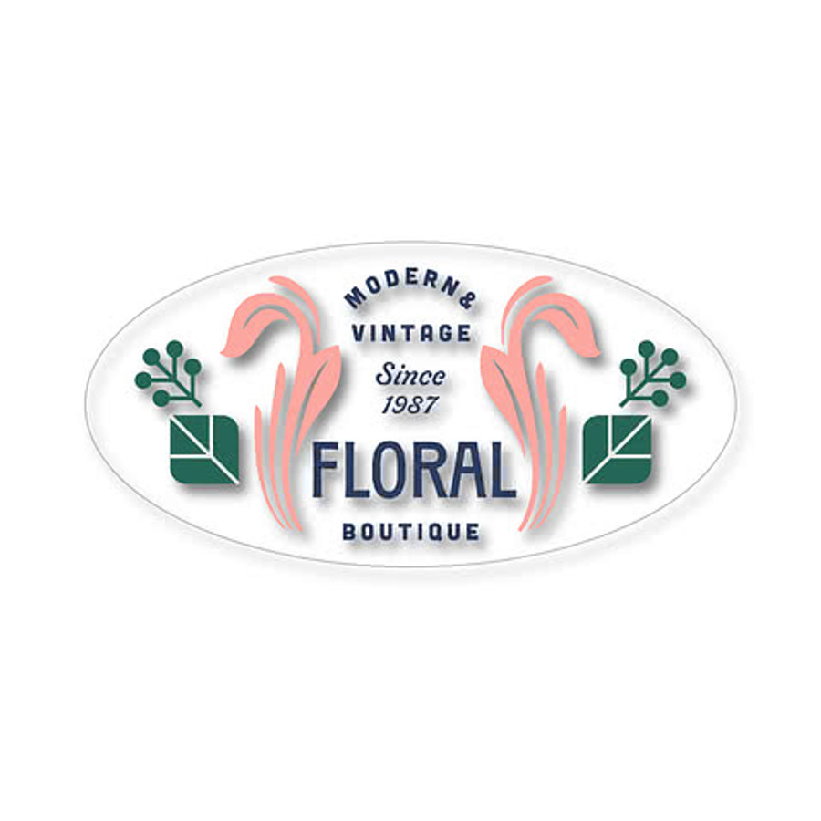 Full Color 6 in. x 3 in. Clear Oval Sticker in Clear