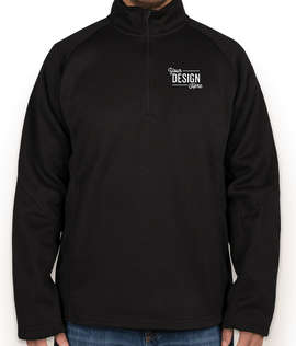 Devon & Jones Quarter Zip Sweater Fleece Pullover - Color: Black