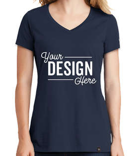 New Era Women's Heritage Blend V-Neck T-shirt - Color: True Navy