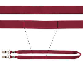Full Color Premium Face Mask Lanyard - Color: Maroon