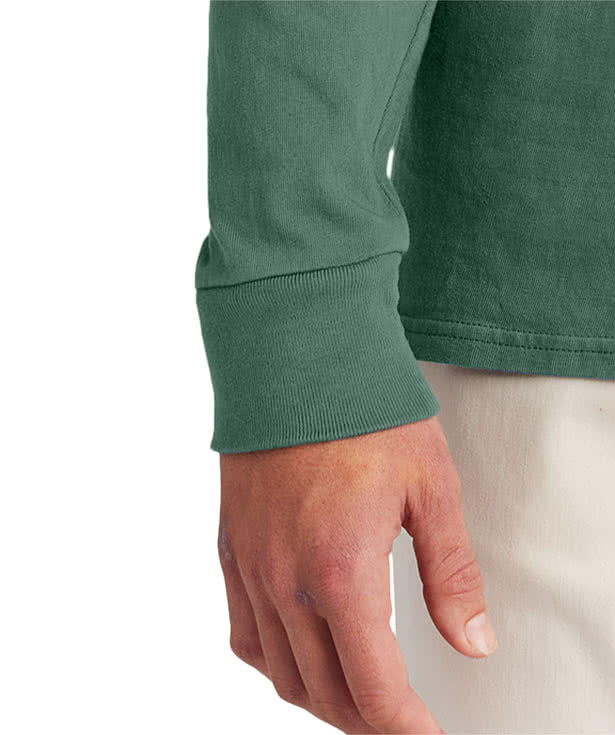 Port & Company Beach Wash Garment-Dyed Hooded Long Sleeve T-shirt