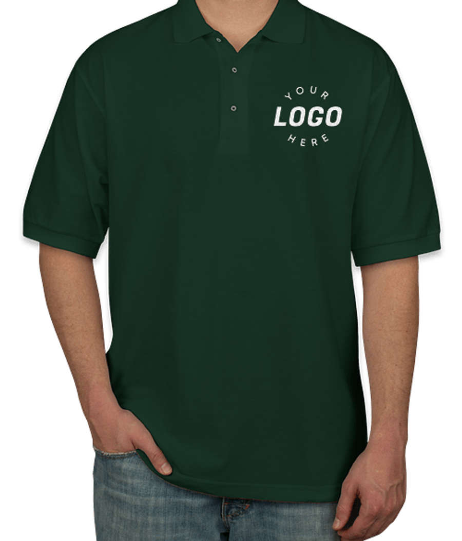 Port Authority Tall Silk Touch Polo - Embroidered in Dark Green