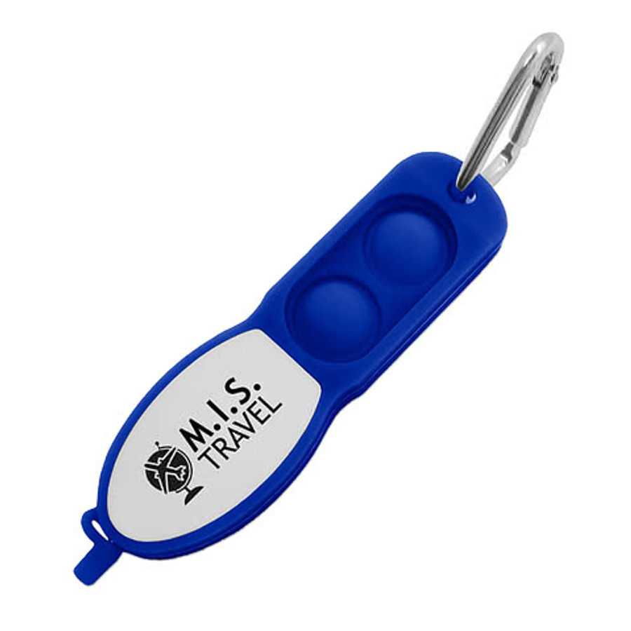 Push Pop Carabiner Ballpoint Pen (black ink) in Red