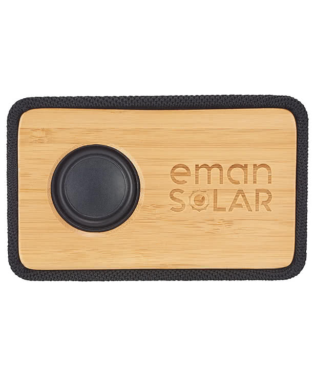 Laser Engraved Boundary Natural Bamboo Portable Bluetooth Speaker