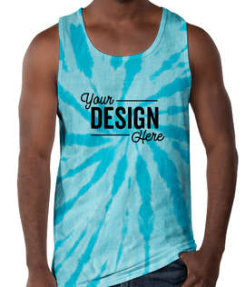 Port & Company Tie-Dye Tank - Color: Turquoise
