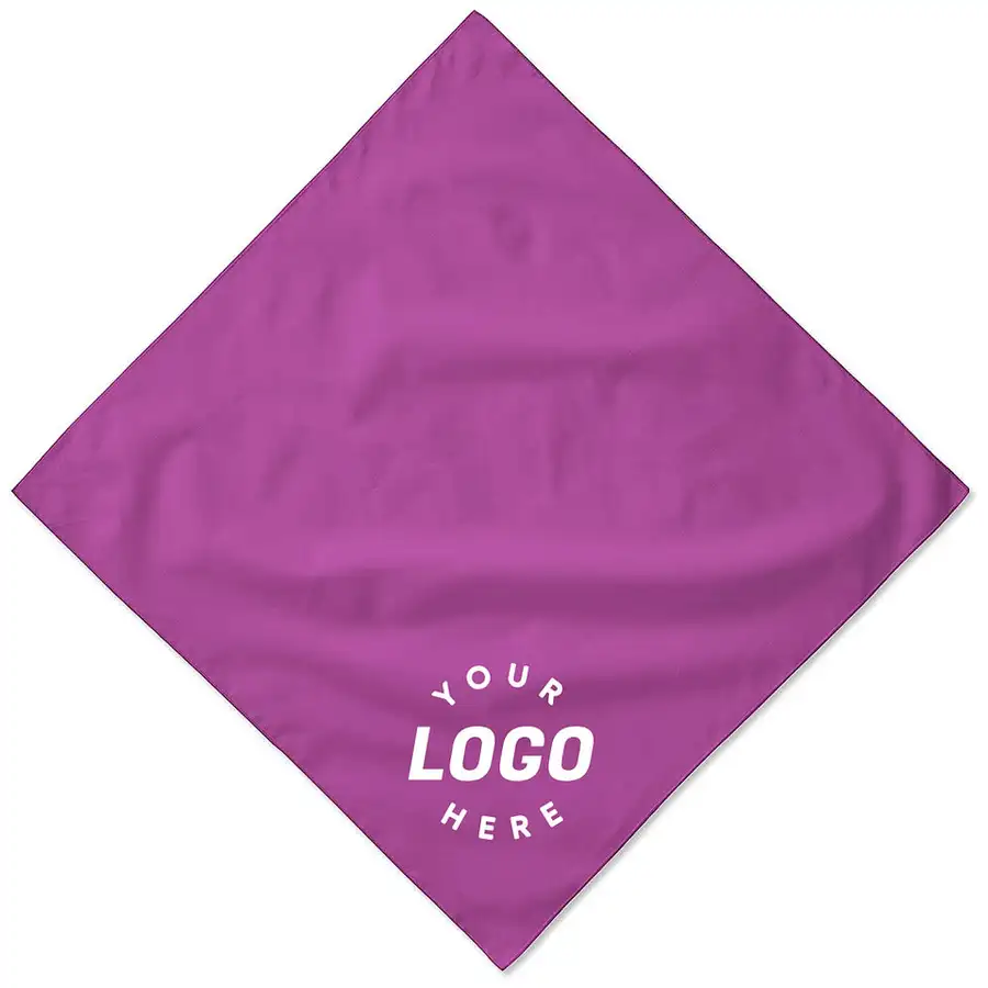 Augusta 100% Cotton Solid Bandana with corner logo design
