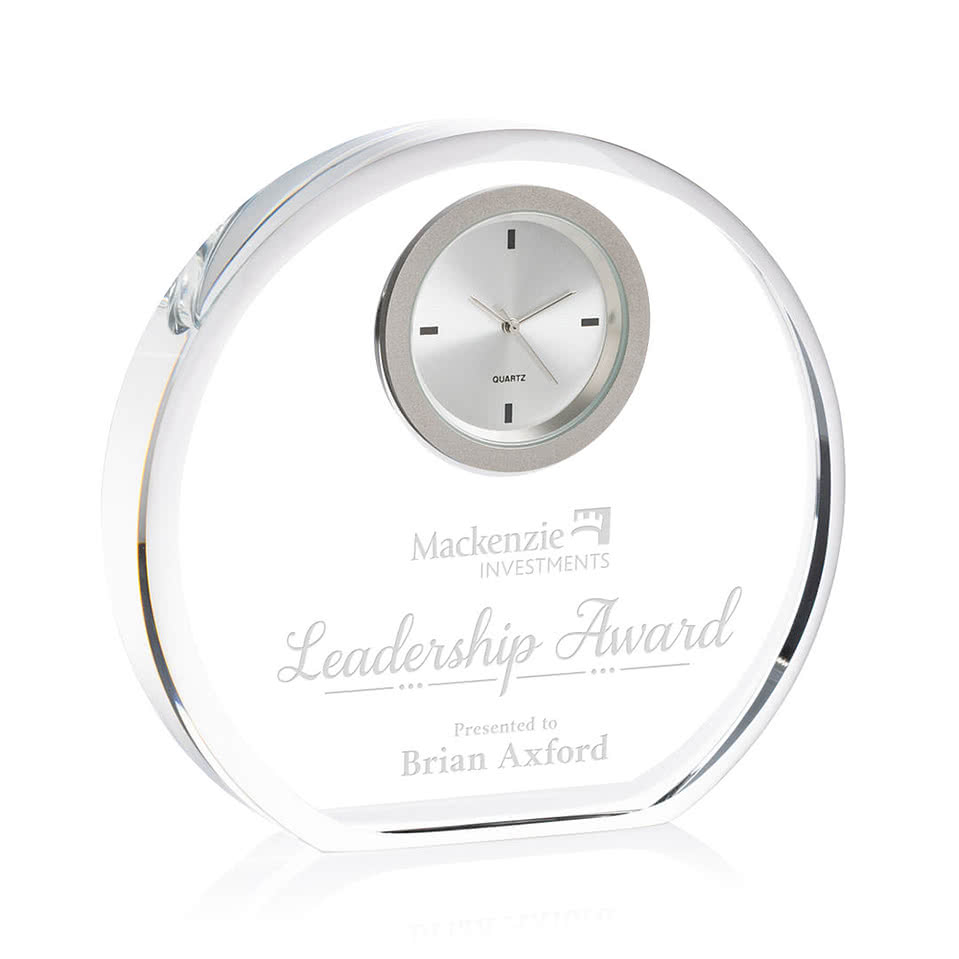 Laser Etched Cranberry Clock