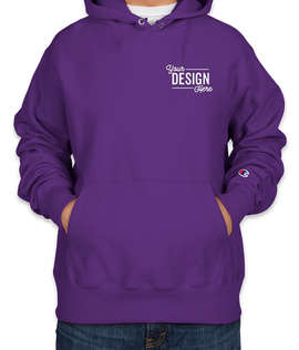 Embroidered Champion Heavyweight Reverse Weave Pullover Hoodie - Color: Purple