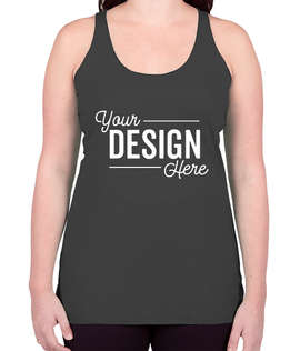 Bella + Canvas Women's Tri-Blend Racerback Tank - Color: Solid Dark Grey Tri-Blend