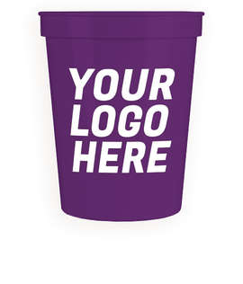16 oz. Plastic Stadium Cup - Color: Purple