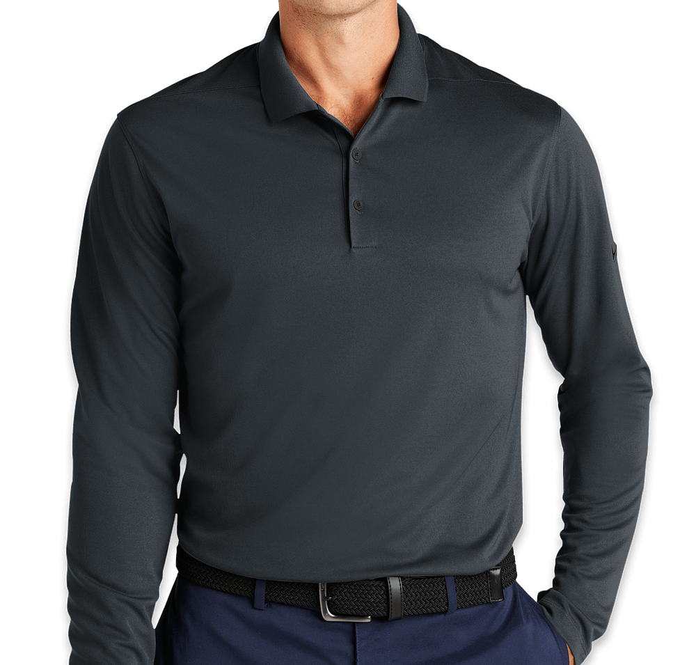 Nike Dri‑FIT Micro Pique Long Sleeve Performance Polo 2.0 - Embroidered-default