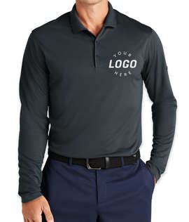 Nike Dri‑FIT Micro Pique Long Sleeve Performance Polo 2.0 - Color: Anthracite