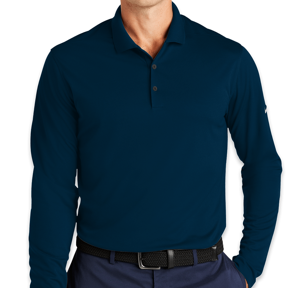Nike Dri‑FIT Micro Pique Long Sleeve Performance Polo 2.0 - Printed-default