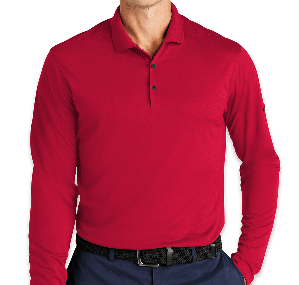 Nike Dri‑FIT Micro Pique Long Sleeve Performance Polo 2.0 - Printed-default