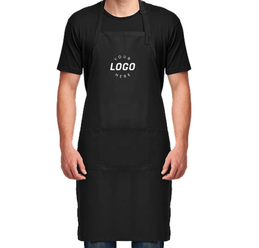 Port Authority Stain Release Extra Long Full Length Apron in Black
