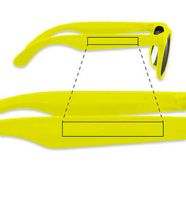 Single-Tone Matte Sunglasses - Color: Yellow