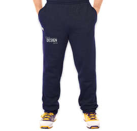 Russell Athletic Cotton Rich Open Bottom Sweatpants - Color: Navy