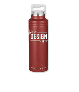 20 oz. Arctic Zone Copper Vacuum Insulated Water Bottle - Color: Brick Red